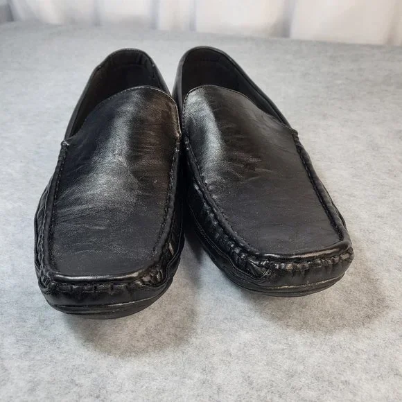 * Winston Comfortable Square Toe Black Loafers Men's Size's - Picture 5 of 9